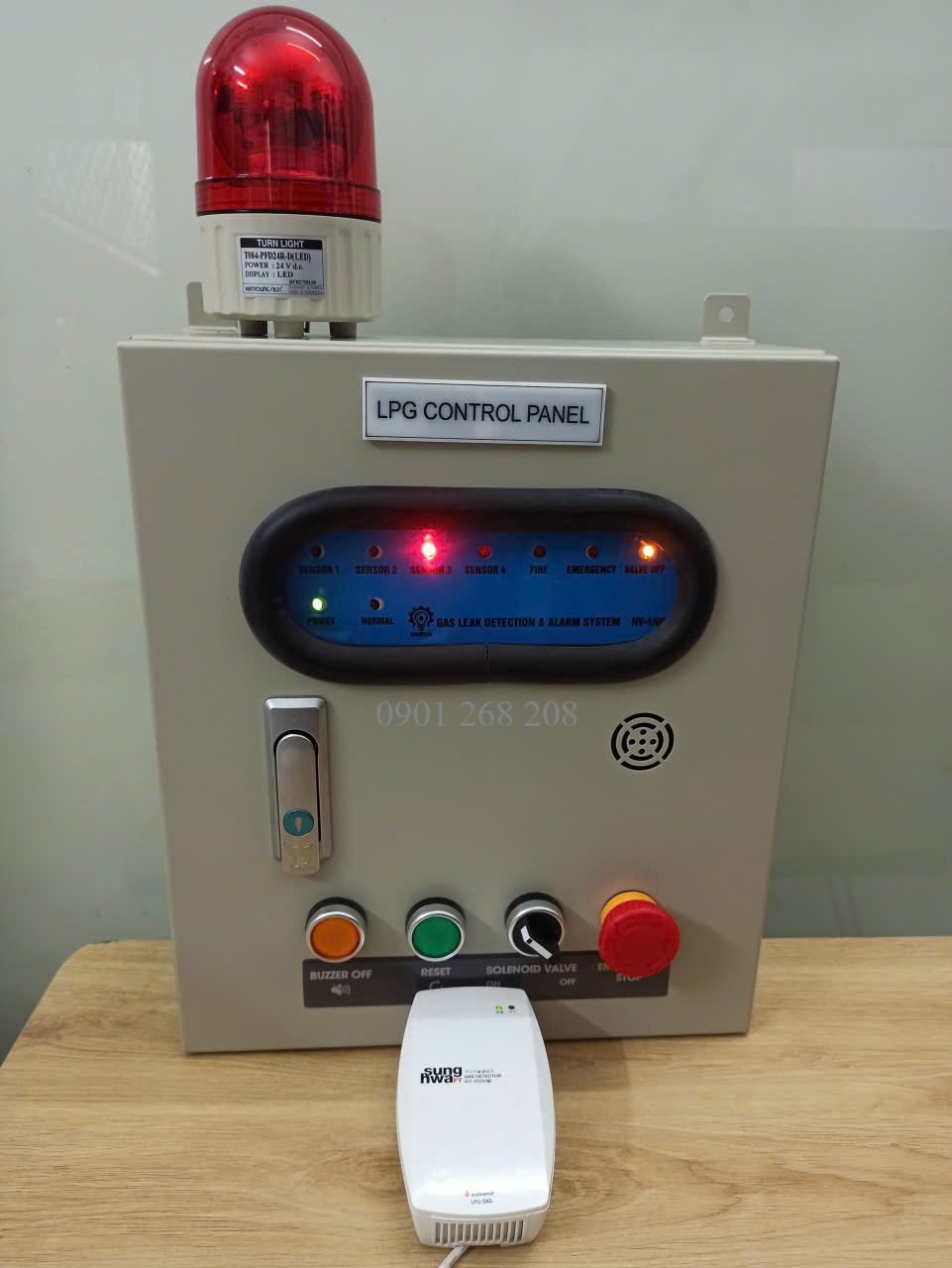 TỦ BÁO RÒ GAS KẾT NỐI ĐẦU DÒ SHT-202 SUNGHWA